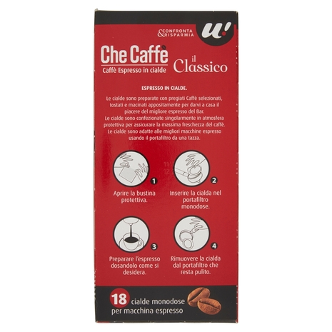 Che Caffè Espresso Classico Cialde, 125 g, 18 Pezzi