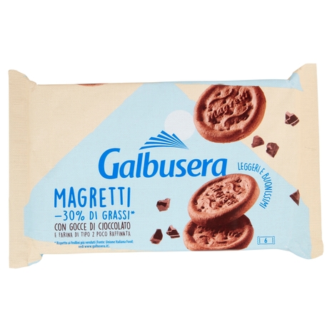 Magretti Frollini Leggeri Gocce Cioccolato,  6x43.3 g