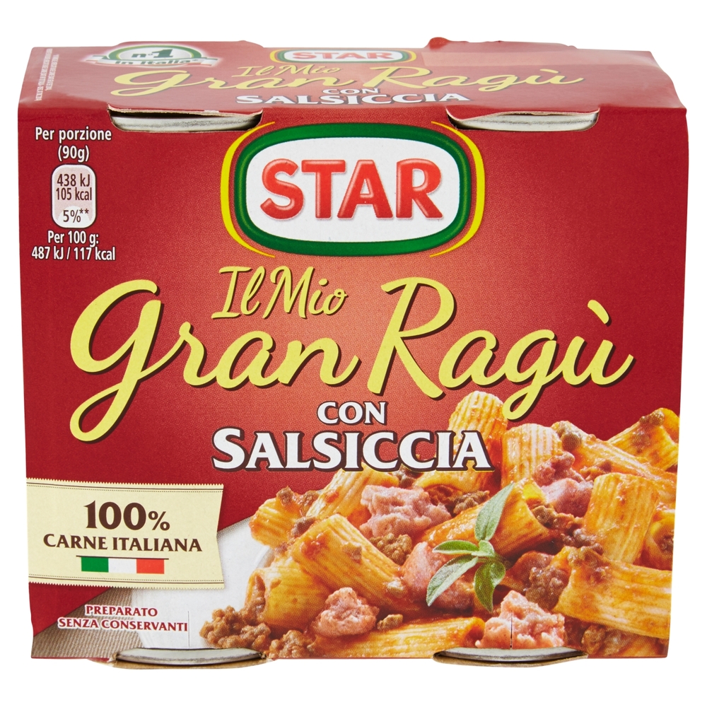 Ragu' con Salsiccia, 2x180 g
