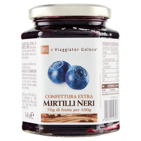 Confettura Extra di Mirtilli Neri 70%, 340 g