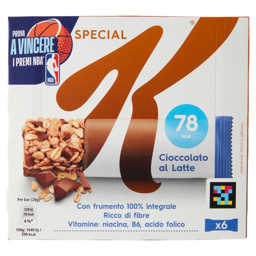 Barrette Special K con Cioccolato Belga al Latte, 6x20 g