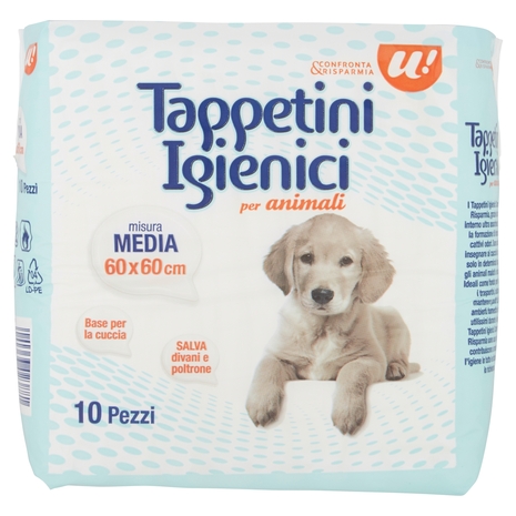 Tappetini Igienici Misura Media, 10 Pezzi