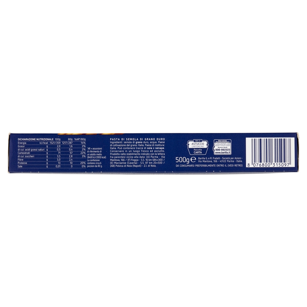 Barilla Pasta Bucatini n.9 100% Grano Italiano 500g