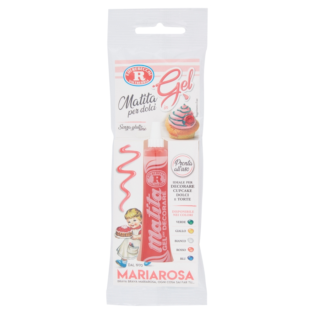 Mariarosa Matita per dolci in Gel rosso 25 g