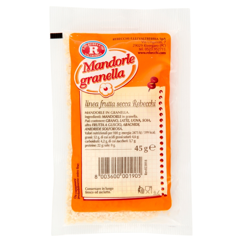 F.lli Rebecchi Valtrebbia Mandorle granella 45 g