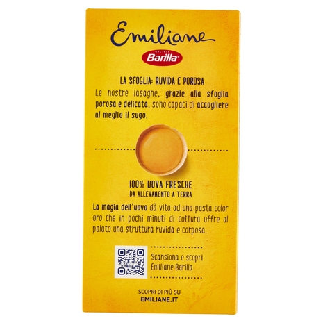 Barilla Emiliane Le sottili Lasagne Pasta all'Uovo 500g