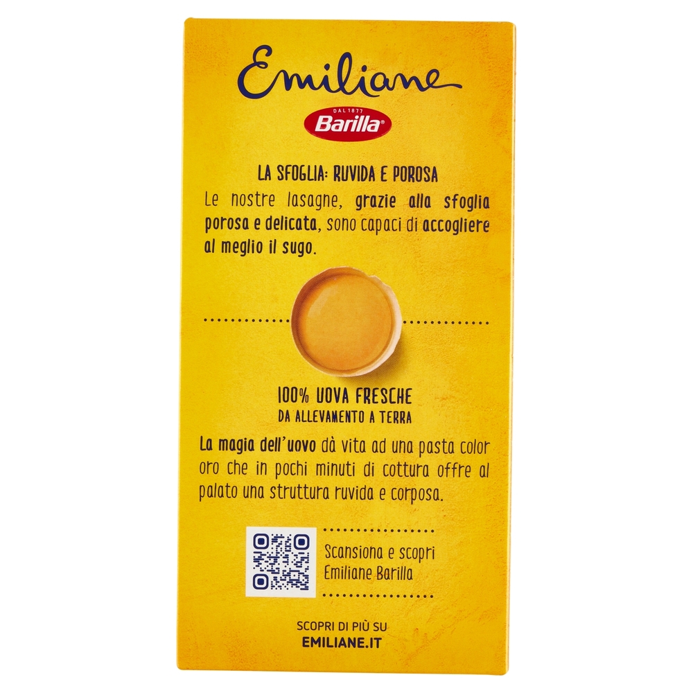 Barilla Emiliane Le sottili Lasagne Pasta all'Uovo 500g