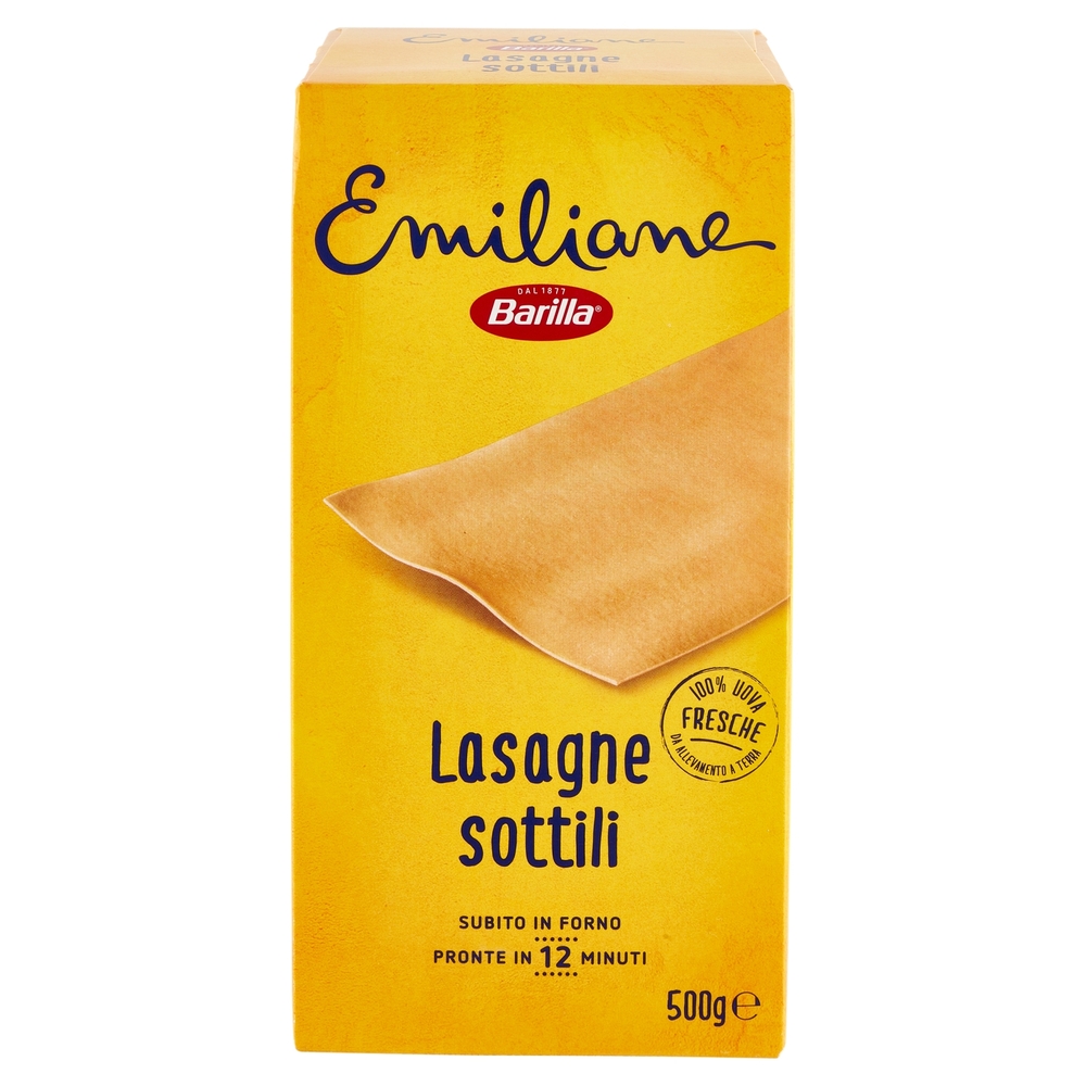 Barilla Emiliane Le sottili Lasagne Pasta all'Uovo 500g