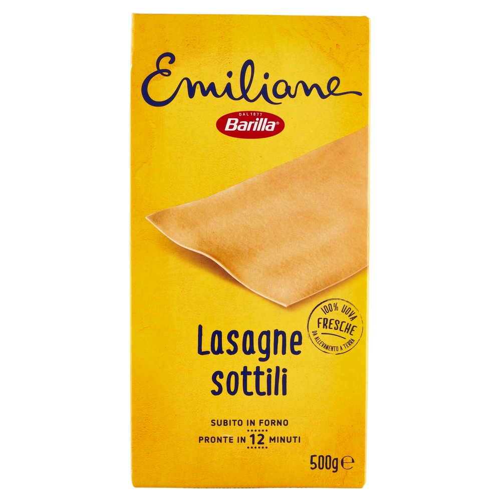 Barilla Emiliane Le sottili Lasagne Pasta all'Uovo 500g