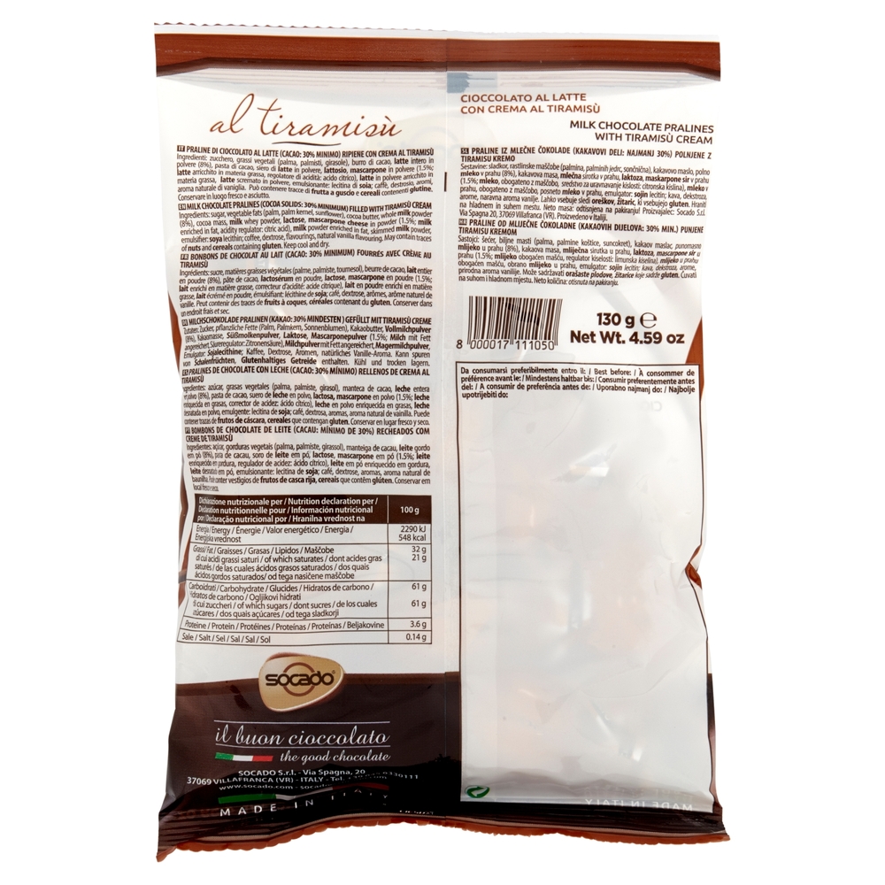 Socado Piaceri Premium al tiramisù 130 g