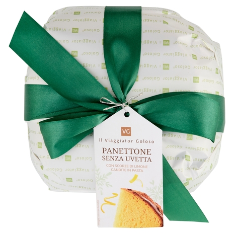 Panettone Senza Uvetta con scorze di Limone Candite in Pasta Il Viaggiator Goloso