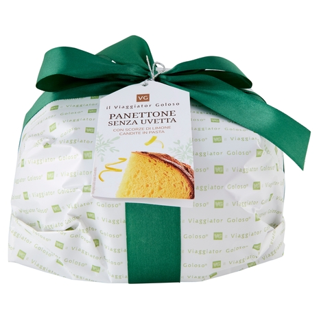 Panettone Senza Uvetta con scorze di Limone Candite in Pasta Il Viaggiator Goloso