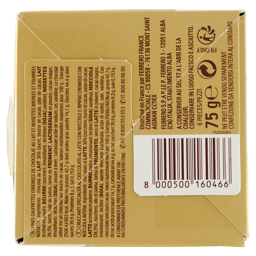 Ferrero Rocher 6 Pezzi 75 g