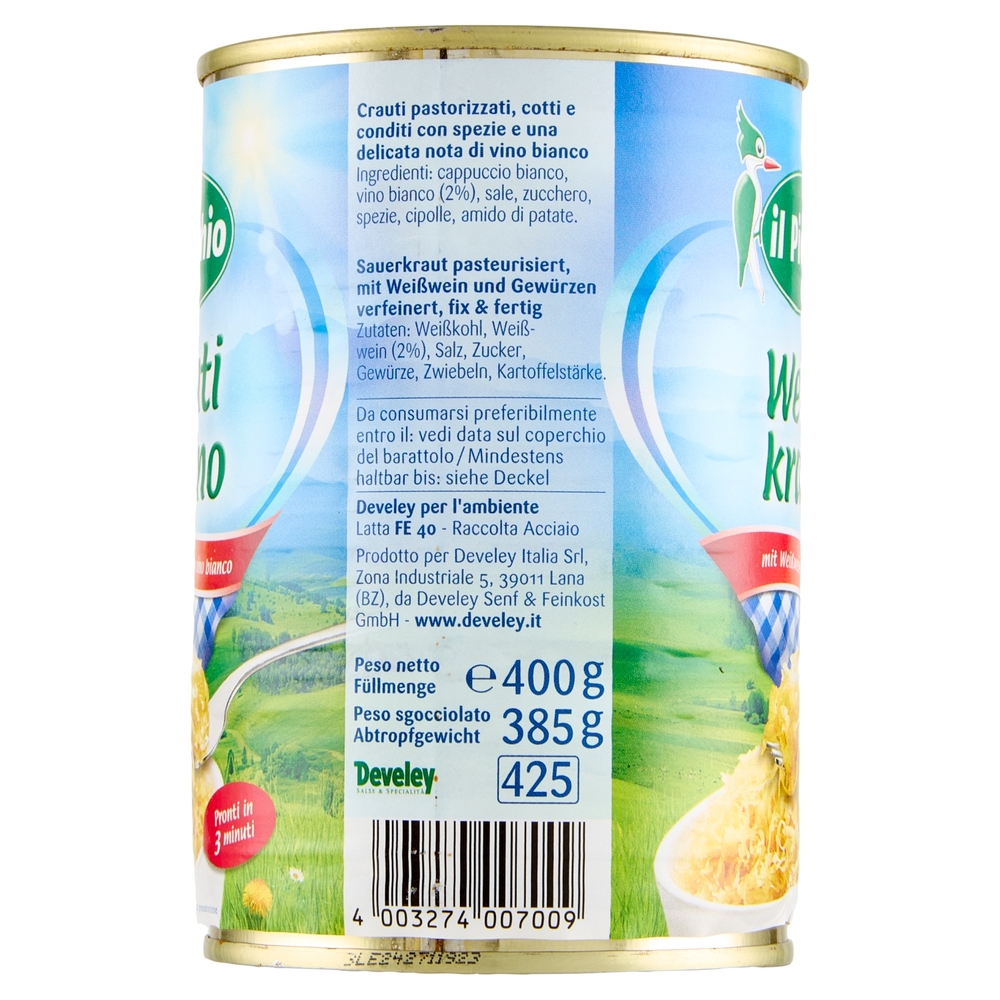 il Picchio Crauti al vino 400 g
