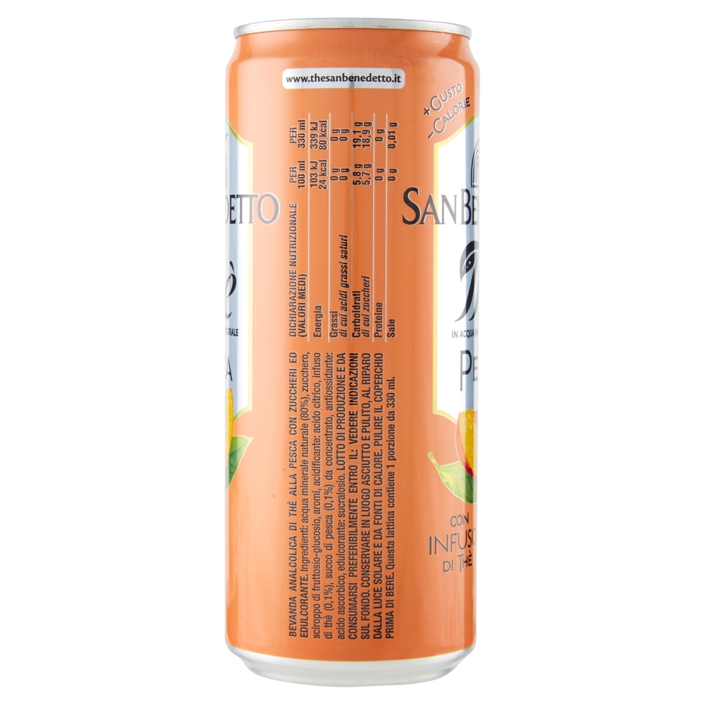 San Benedetto Thè Pesca lattina sleek 0,33 L