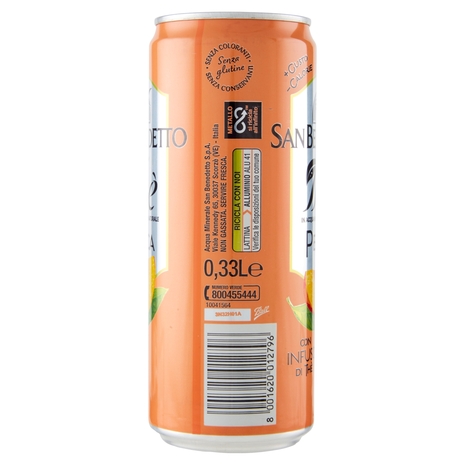 San Benedetto Thè Pesca lattina sleek 0,33 L