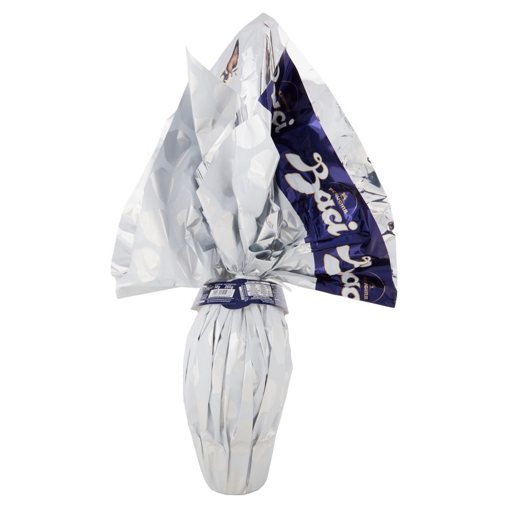 BACI PERUGINA Uovo di Cioccolato Bianco con Sorpresa e 4 Cioccolatini 265 g