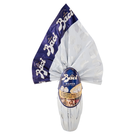 BACI PERUGINA Uovo di Cioccolato Bianco con Sorpresa e 4 Cioccolatini 265 g
