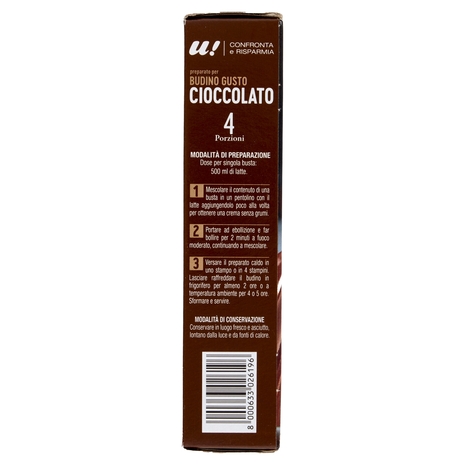 Preparato per Budino Gusto Cioccolato U! Confronta e Risparmia