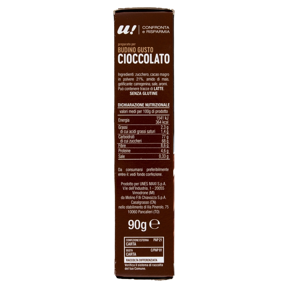 Preparato per Budino Gusto Cioccolato U! Confronta e Risparmia