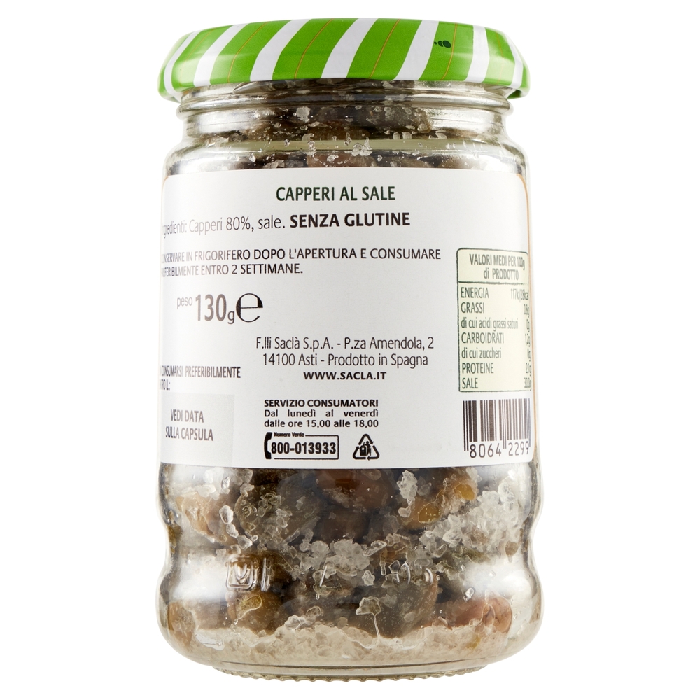 Saclà Capperi al Sale Marino 130 g
