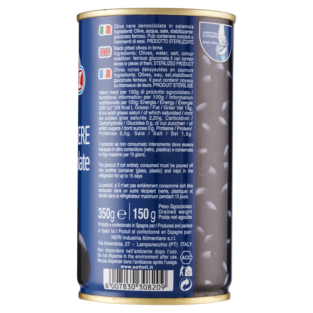 Neri Olive Nere denocciolate 350 g