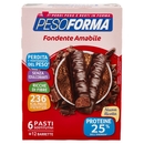 Pesoforma Fondente Amabile, sostitutivo del pasto ricco di fibre, 236kcal per pasto, 12 x 31 g