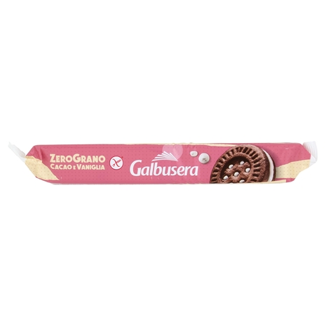 Galbusera ZeroGrano Senza Glutine al Cacao con Crema Vaniglia 4 x 40 g