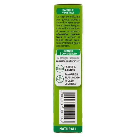 equilibra Valeriana Sonno e Rilassamento 30 Capsule Vegetali 15 g