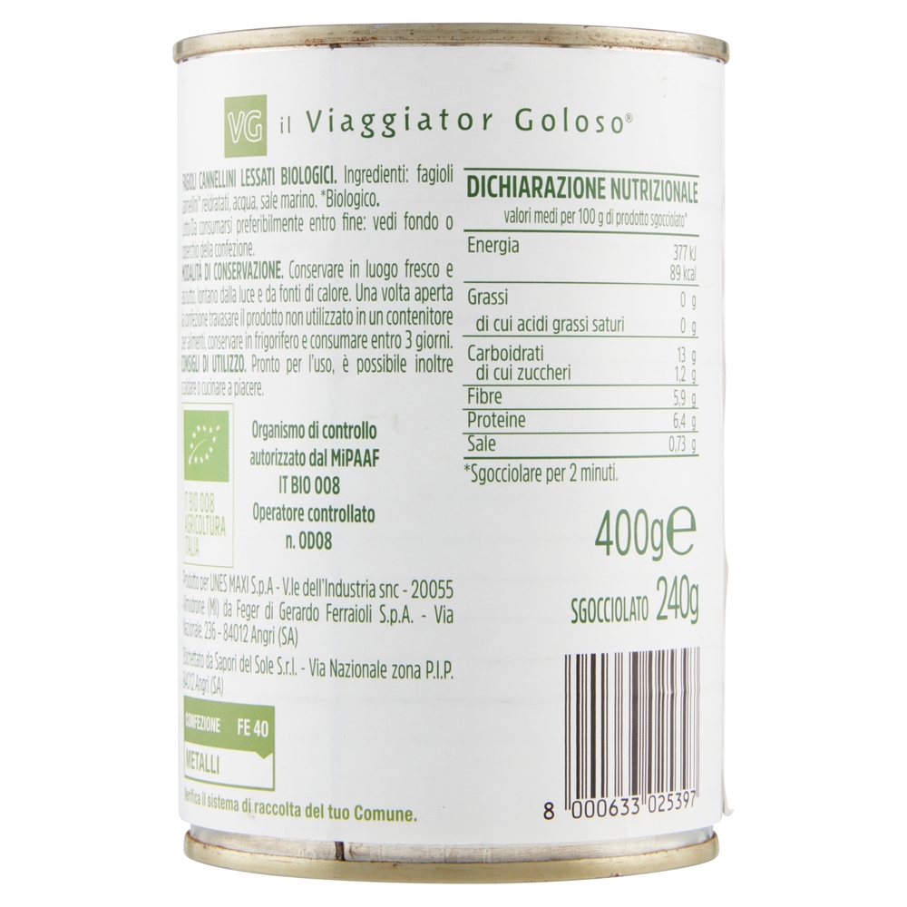 Fagioli Cannellini BIO Il Viaggiator Goloso