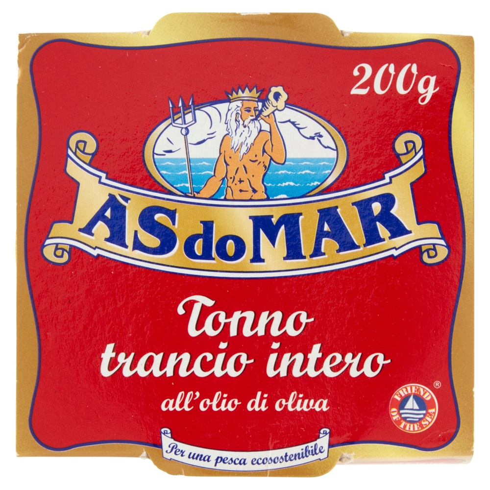 Asdomar Tonno trancio intero all'olio di oliva 200 g