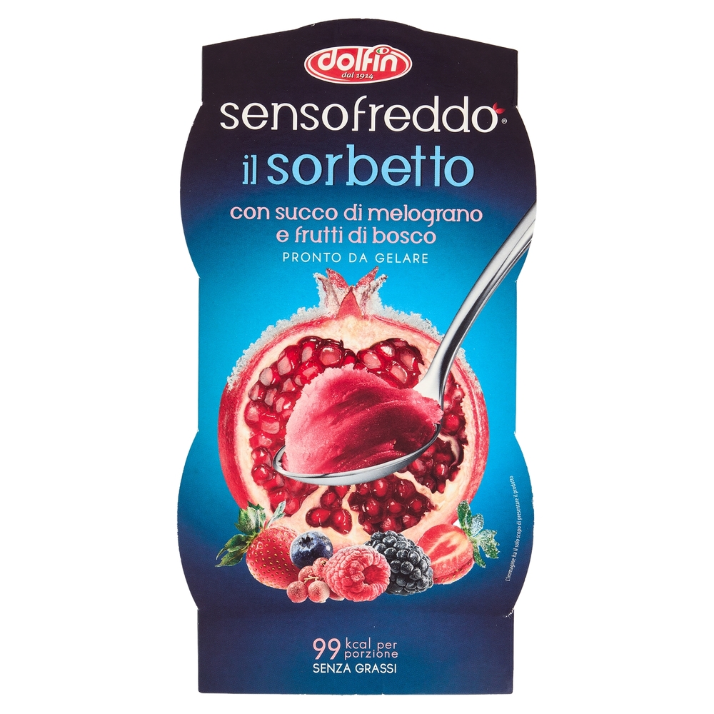 dolfin sensofreddo il sorbetto con succo di melograno e frutti di bosco 2 x 100 ml