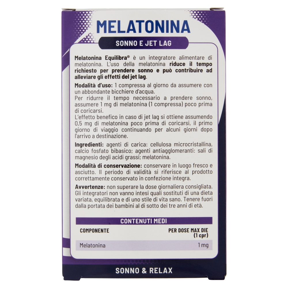 equilibra Melatonina Sonno e Jet Lag 75 Compresse 9,37 g