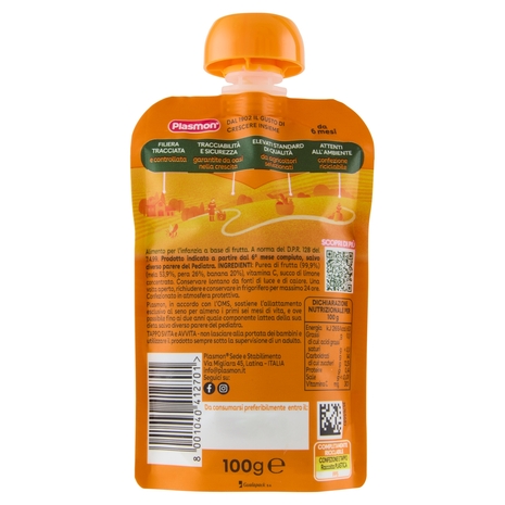 Plasmon 100% Frutta Mela, Pera, Banana 100 g