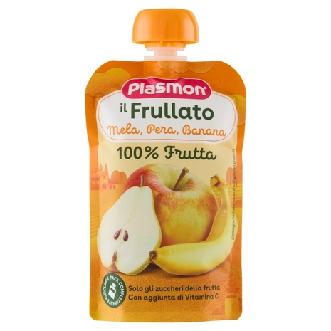 Plasmon 100% Frutta Mela, Pera, Banana 100 g