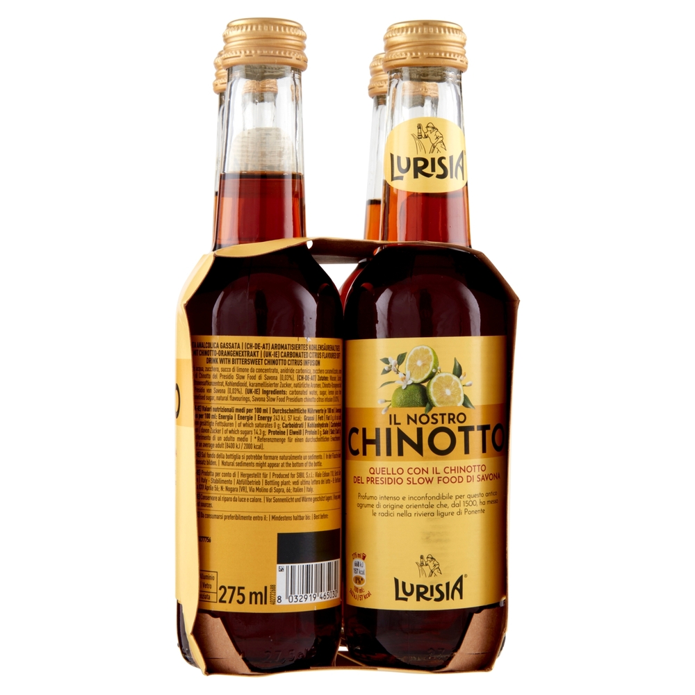 Lurisia il Nostro Chinotto confezione 4 x 275 ml