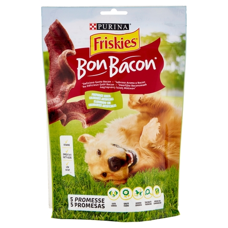 PURINA FRISKIES Bon Bacon Snack cane al gusto di Bacon busta 120 g