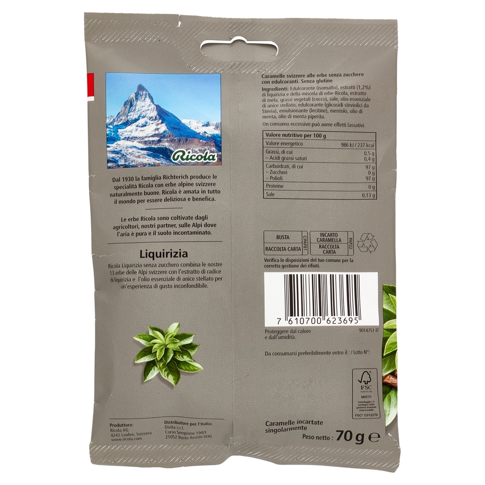 Ricola Liquirizia 70 g