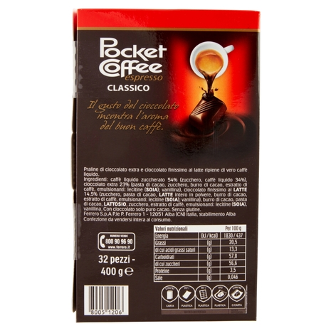 Pocket Coffee espresso Classico 32 pezzi 400 g