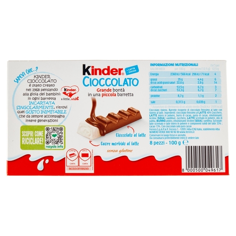 Kinder Cioccolato 8 x 12,5 g