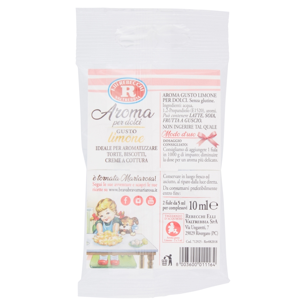 Mariarosa Aroma per dolci Gusto limone 2 x 5 ml