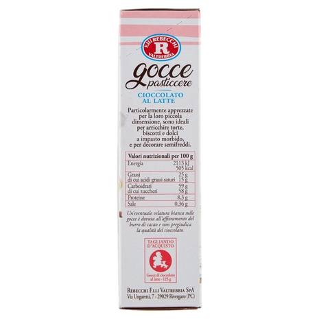 Mariarosa Gocce pasticcere Cioccolato al Latte 125 g