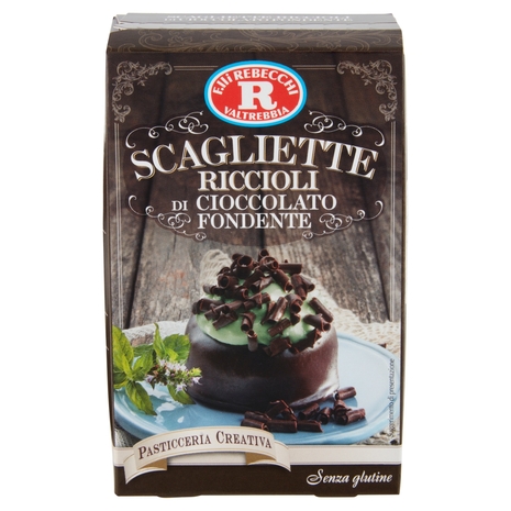 F.lli Rebecchi Valtrebbia Pasticceria Creativa Scagliette Riccioli di Cioccolato Fondente 50 g