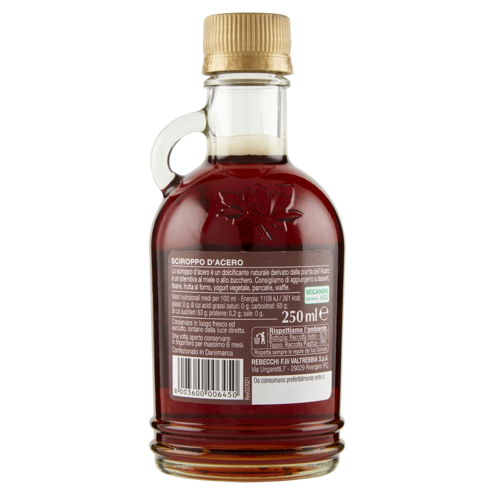 F.lli Rebecchi Valtrebbia Sciroppo d'Acero 250 ml