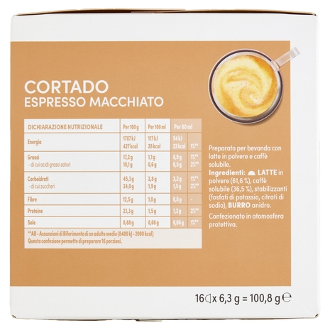 NESCAFÉ DOLCE GUSTO Cortado Espresso Macchiato caffè macchiato 16 capsule (16 tazze)