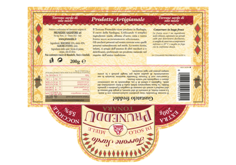 TORRONE SARDO NOCCIOLA EXTRA PRUNEDDU