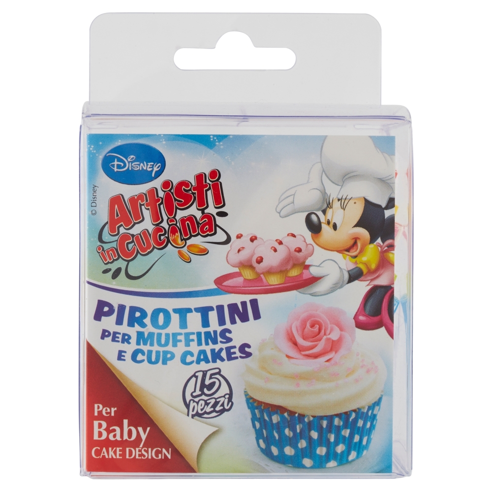 Pirottini per Muffins e Cup Cakes Disney Artisti in Cucina 15 pz