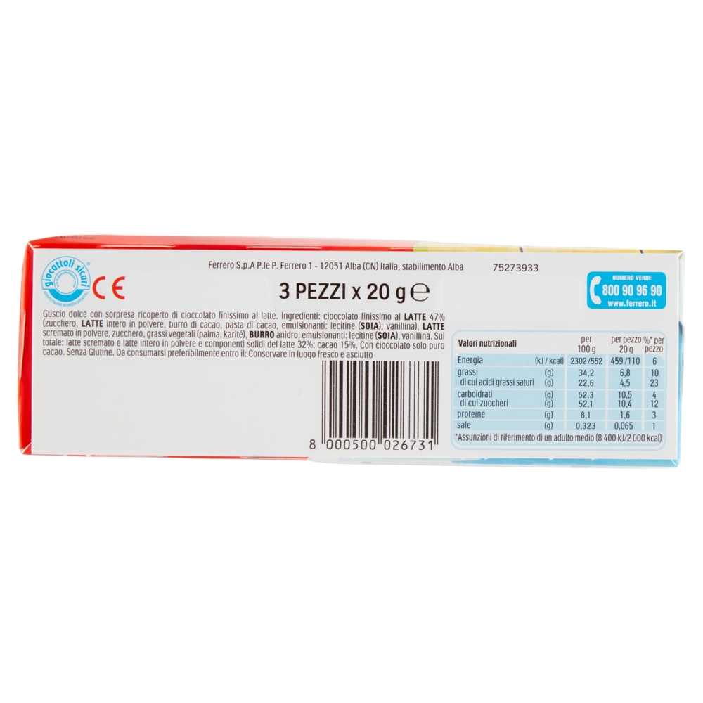 Kinder Sorpresa Natoons 3 x 20 g