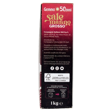 Gemma di mare Sale marino Grosso 1 kg