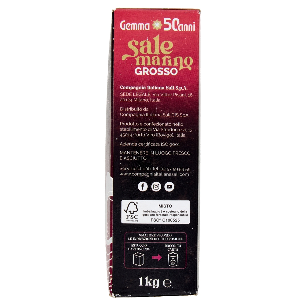 Gemma di mare Sale marino Grosso 1 kg